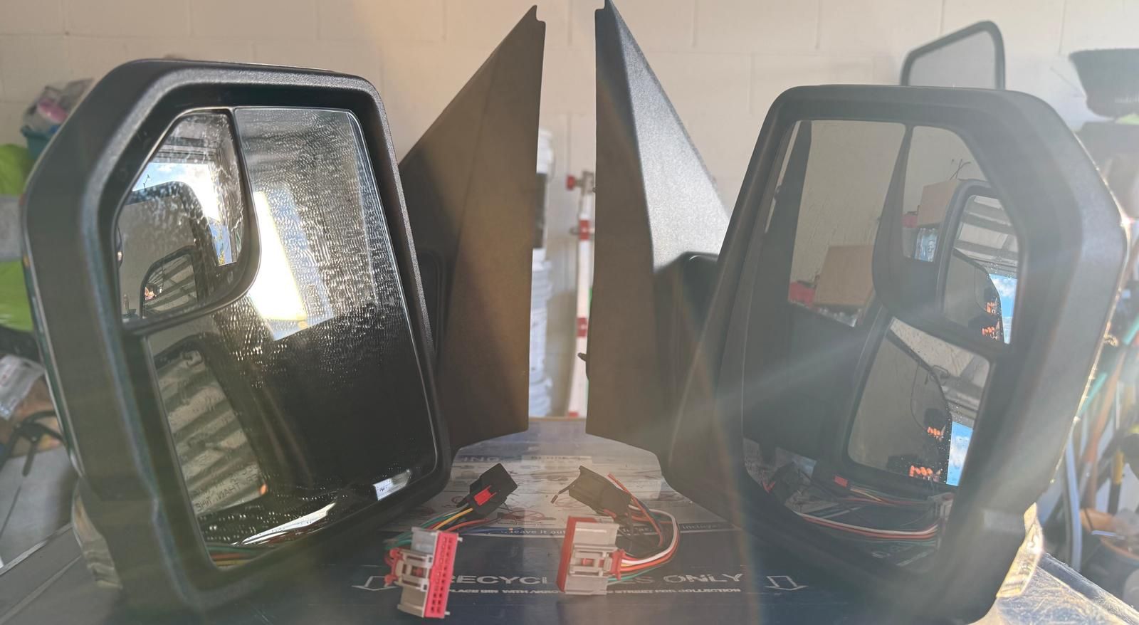 Ford F150 Driver & Passenger Side Mirror compatible with 2015-2020 Ford F-150 with Blind Spot Glass