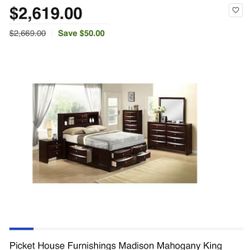 Madison Mahogany King Bed Set