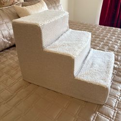 Indoor pet foam stairs for bed or sofa steps pets mart neutral colors like new escalon