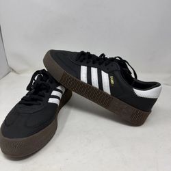 Adidas SAMBAROSE Triple Black Leather Shoes, Size 9, Women's, Samba RARE