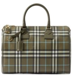 Authentic Burberry Check Bowling Green Bag 