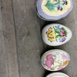 Vintage Porcelain Egg Set – Herend, Wedgwood, Franklin Mint (4 pcs)