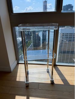 Acrylic Storage Cart or Bar Cart