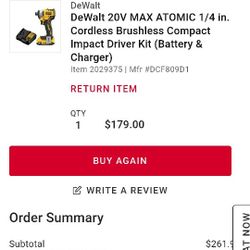 DeWalt 20V Atomic Compact Impact Driver Kit