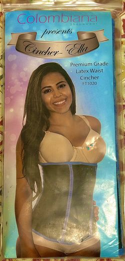 Colombiana Cincher-Ella Premium Grade Latex Waist Trainer (FT1020) - Black