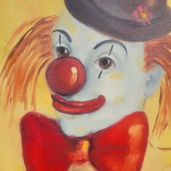 Vintage Clown Art Painting