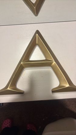 Gold Metal Letter A Wall Decor