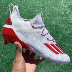 ADIDAS ADIZERO NEW REIGN “RED - FLORAL” FOOTBALL CLEATS (Size 12, Men’s)
