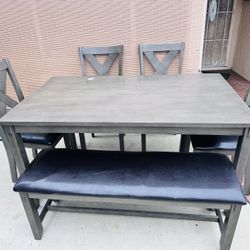 Dining Table Set With Bench