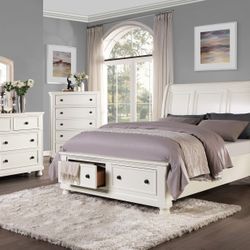 4 PC BEDROOM SET NEW IN BOX (MATTRESS AND CHEST SOLD SEPARATELY)
