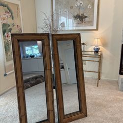 Vintage Bamboo Mirrors