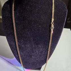 Stainless Steel Gold Tone Chain Necklace 20–22” Classic Link