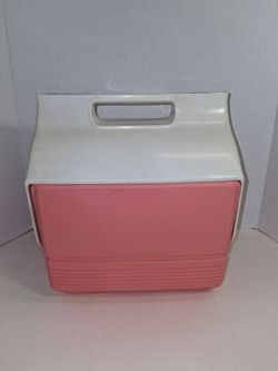 VINTAGE  Igloo "Little Playmate" cooler/lunchbox pink/teal $20 FIRM