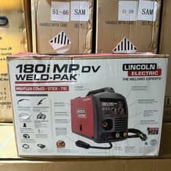 Lincoln Electric 180 Amp Weld-Pak 180i Multi-Process Stick/MIG/Flux-Core/TIG, 120V or 230V Aluminum Welder