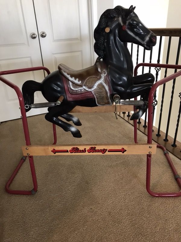 Vintage Black Beauty Spring Rocking Horse for Sale in Pflugerville, TX