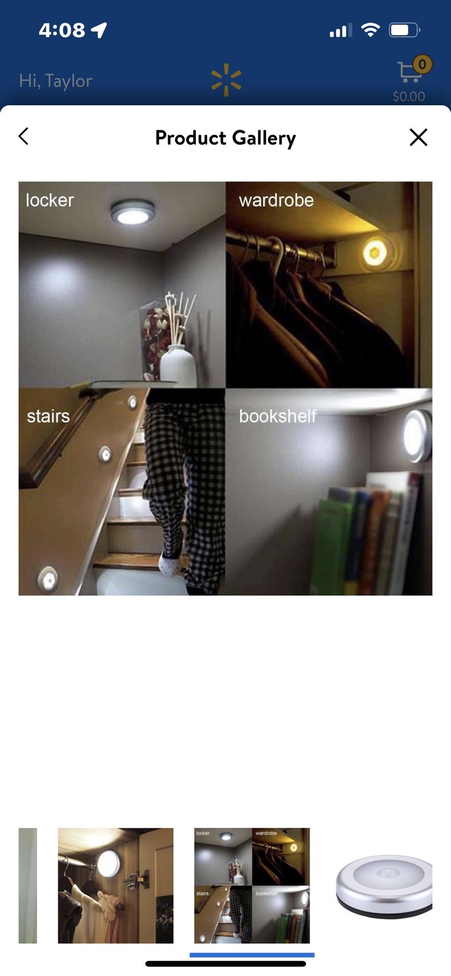 Motion sensor accent lights (Pack of 4)