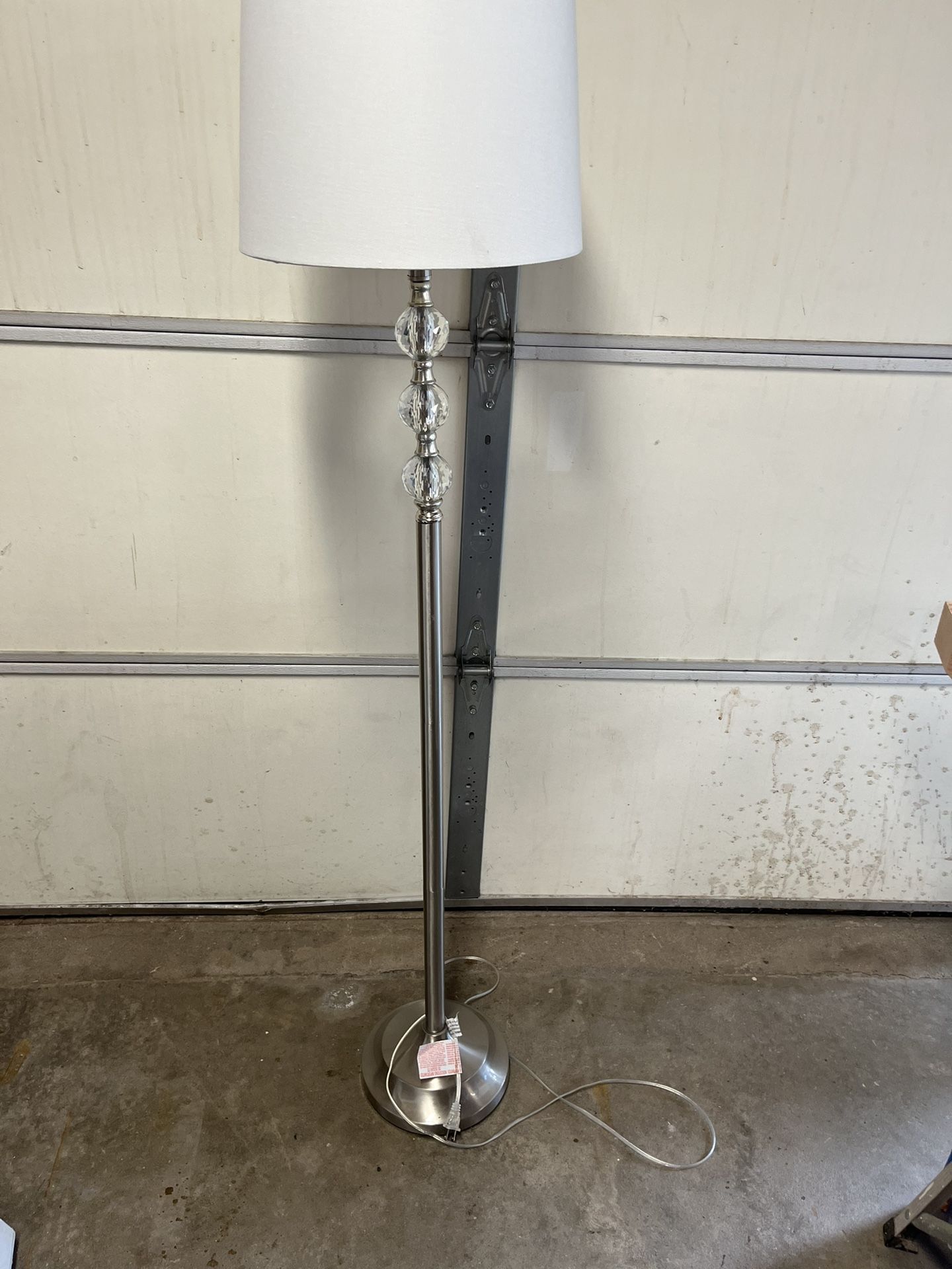 60” Nickel Floor Lamp. Like New
