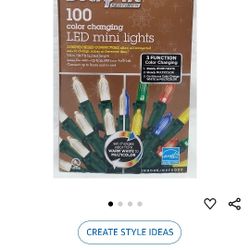 Christmas Lights Sylvania Platinum 100-Count Color Changing LED Mini Dual Lights 3 Sets 