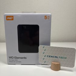 New WD 5TB Elements Portable External Hard Drive - High Capacity