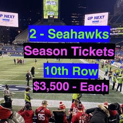 Seahawks season Tickets Chiefs Patriots Rams 49ers