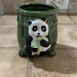 Panda Bamboo Ceramic Plant Holder