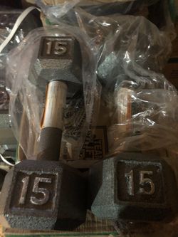 Set of 15lbs dumbbells