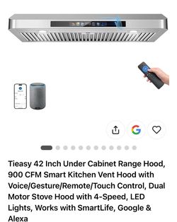 Tieasy 42 Inch Smart Under Cabinet Range Hood