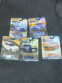 Hot Wheels Premiums Fast And Furious Set Of 5 Cars