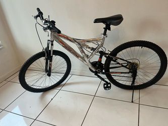 Mongoose Estes 26” aluminum, full-suspension, 21-speed mountain bike”