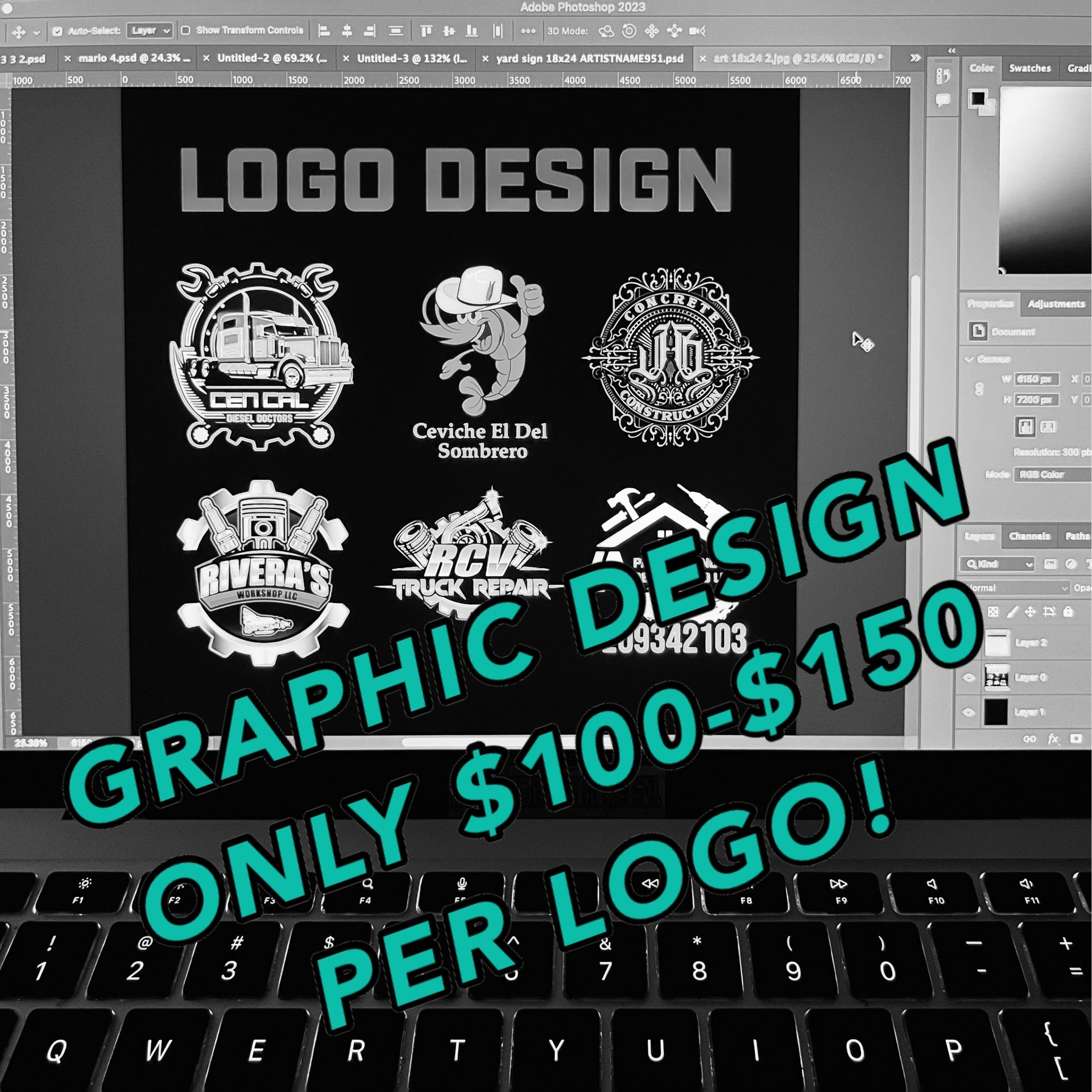 Logo design or layout design for sale