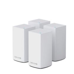 Linksys Velop Intelligent Mesh Wi-Fi 6 System AC1200 (4-Pack White) 6,000 sq ft.
