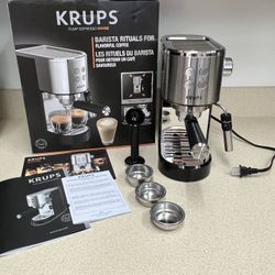 KRUPS pump espresso divine xp444 stainless steel espresso machine