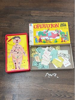 Vintage Milton Bradley Operation Skill Game Complete Parts/Repair (#4545)