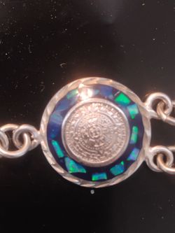 Aztec Calendar Opal Inlay