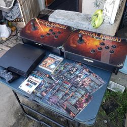 2 Mortal Kombat Arcade Station Tournament brand new Conditions & Playstation 3 Slim PS3 500GB. All Cheat codes & Game included. $650 all or Trade are 
