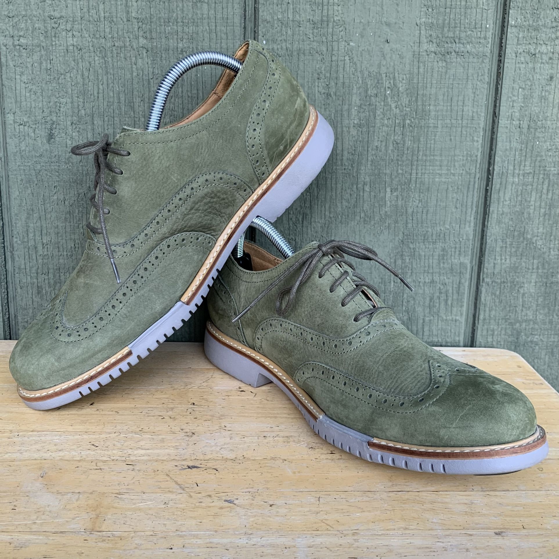 Cole Haan Men's Great Jones Wingtip Oxfords Shoes - Fatigue Size 9.5 M