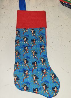 Wonder woman dc comics handmade Christmas Stocking
