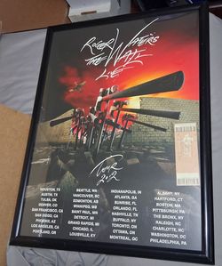 ROGER WATERS The Wall Live Tour 2012 17×24 Framed Concert Poster With Ticket Stub