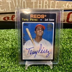 Topps Archives 2019 Tony Perez Autograph Cincinnati Reds Baseball Cards