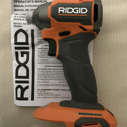 RIDGID. 18V Lithium Ion Cordless Brushless 4-Mode Sub-Compact 1/4” Impact Driver (Tool Only ).
