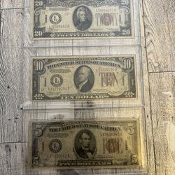 Different Hawaiian Federal Reserve Notes 