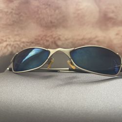 Oakley Square Wire 2.0 Silver Ice Iridium Sunglasses Spring Hinge