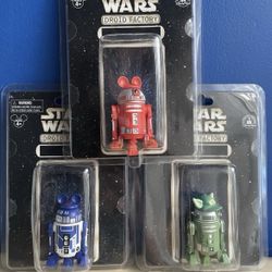 3 Star Wars Disney Parks R2 Astromech Build a Droid Factory Figures Lot Custom