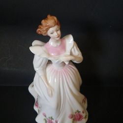 Royal Daulton Porcelain Lady Figure of the Month November (1987 HN 2695) 8" tall
