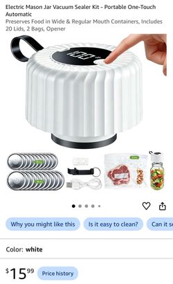 Electric Mason Jar Vacuum Sealer Kit