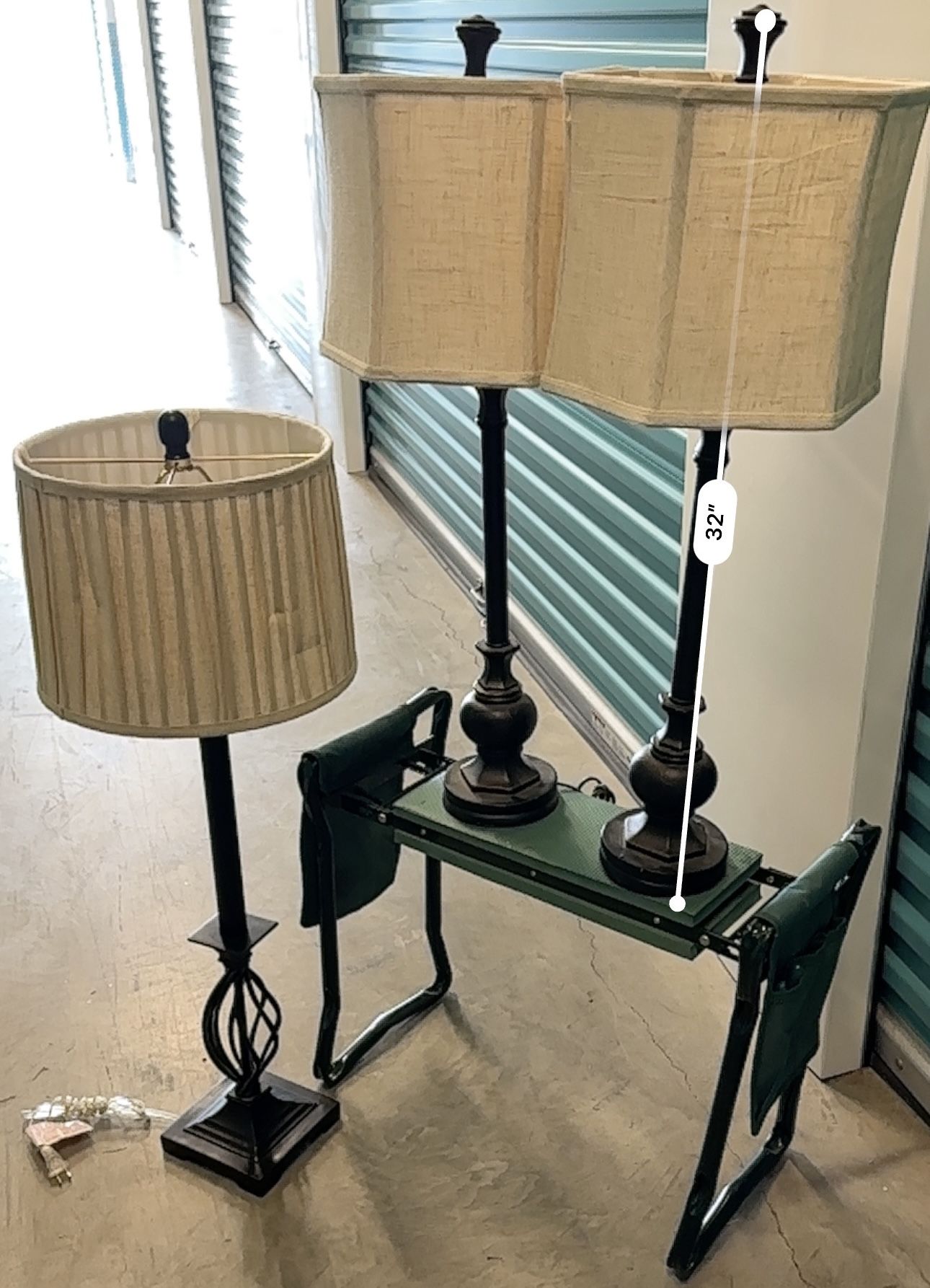 Black Rustic Lamp Set