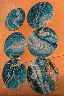 Diamond Art Set Of Drink Coasters 
