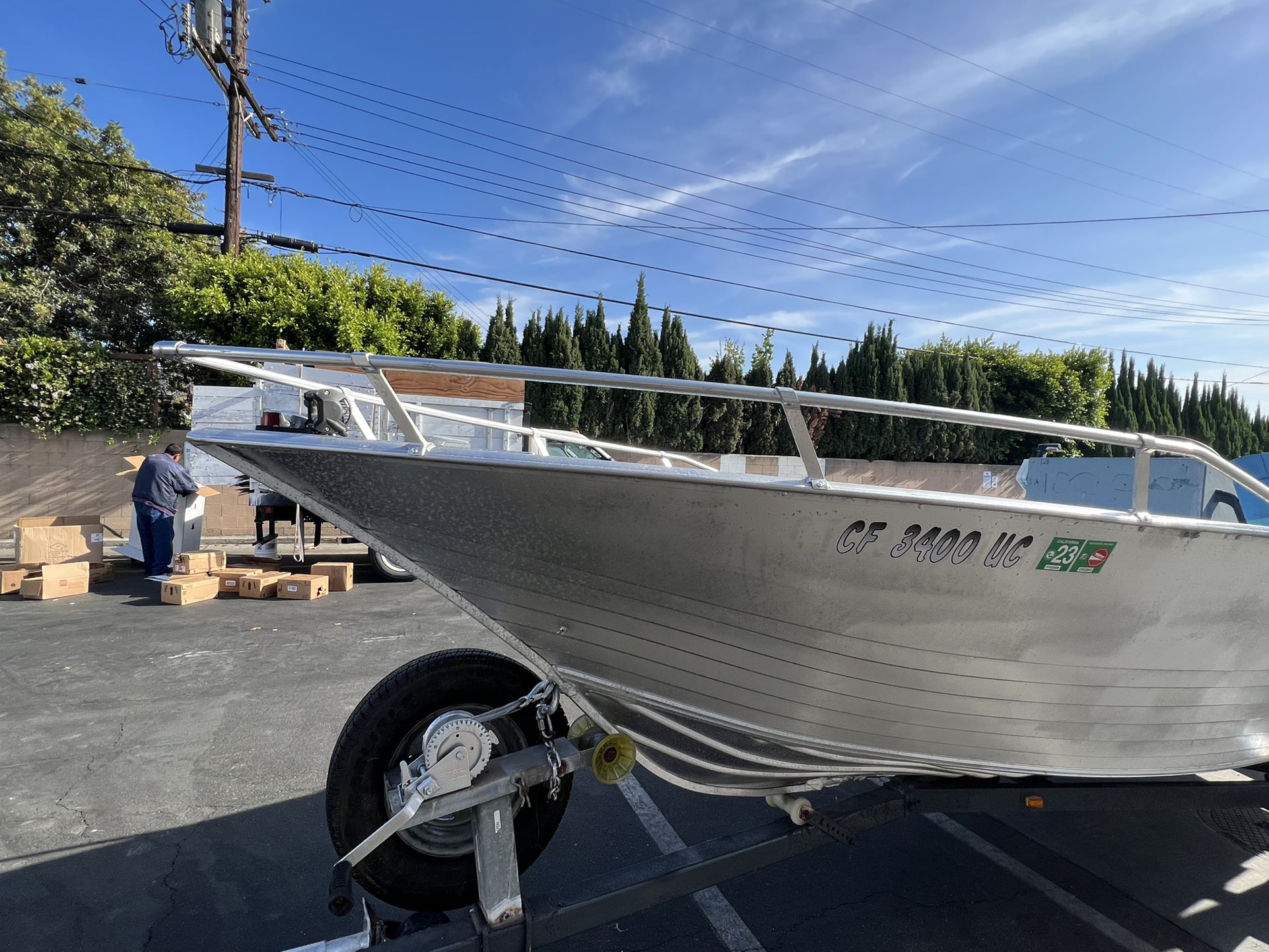 Gregor Aluminum fishing boat Lettering from Terry N, CA at