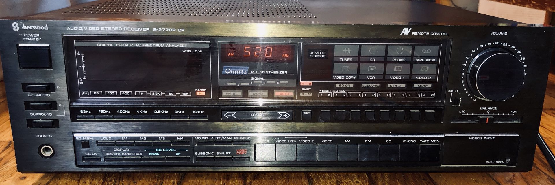 Sherwood Model S-277ORCP Audio/Video stereo receiver
