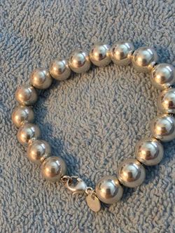 Tiffany &Co. Hardware ball bracelet in silver